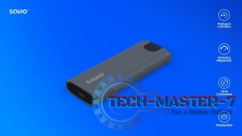 Obudowa na dysk zewnętrzny M.2 SSD NVMe, USB-C 3.1, AK-67 Obudowa na dysk zewnętrzny M.2 SSD NVMe, USB-C 3.1, AK-67