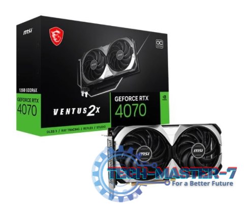 Karta graficzna GeForce RTX 4070 VENTUS 2X E 12GB OC GDDRX6 192bit 3DP Karta graficzna GeForce RTX 4070 VENTUS 2X E 12GB OC GDDRX6 192bit 3DP