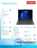 Laptop ThinkPad E14 G5 21JK0083PB W11Pro i3-1315U/8GB/512GB/INT/14.0 WUXGA/Graphite Black/1YR Premier Support + 3YRS OS