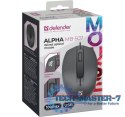 Mysz przewodowa optyczna Alpha MB-507 1000DPI 3P czarna Mysz przewodowa optyczna Alpha MB-507 1000DPI 3P czarna