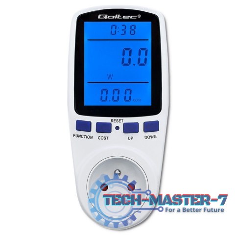 Watomierz licznik zużycia energii PM0626 | 3680W | 16A | LCD Watomierz licznik zużycia energii PM0626 | 3680W | 16A | LCD