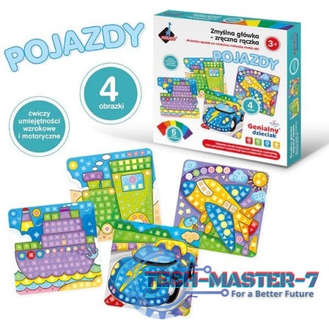 Wyklejanka Genialny Dzieciak Zręczna rączka - Pojazdy Wyklejanka Genialny Dzieciak Zręczna rączka - Pojazdy