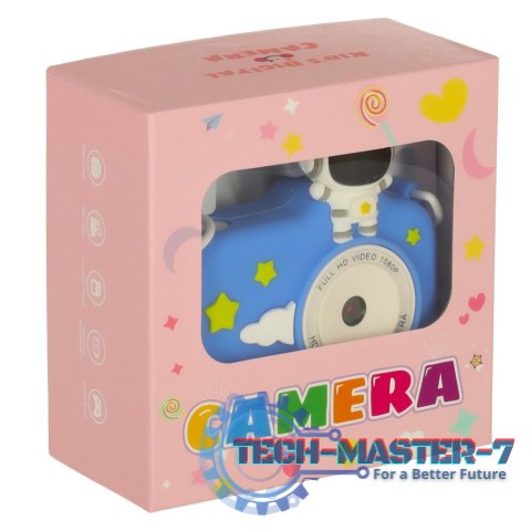 Aparat cyfrowy fotograficzny dla dzieci kamera zabawka + karta 32GB niebieski astronauta Aparat cyfrowy fotograficzny dla dzieci kamera zabawka + karta 32GB niebieski astronauta