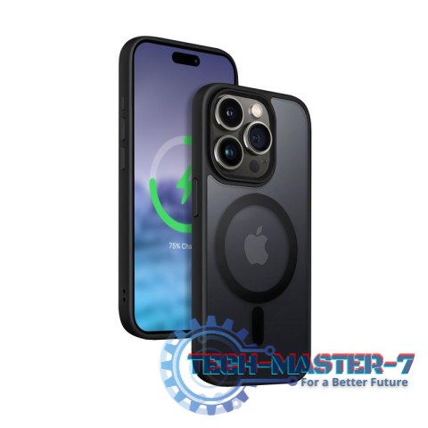 Etui Hybrid Frost MAG Cover iPhone 15 Pro MagSafe Czarne Etui Hybrid Frost MAG Cover iPhone 15 Pro MagSafe Czarne