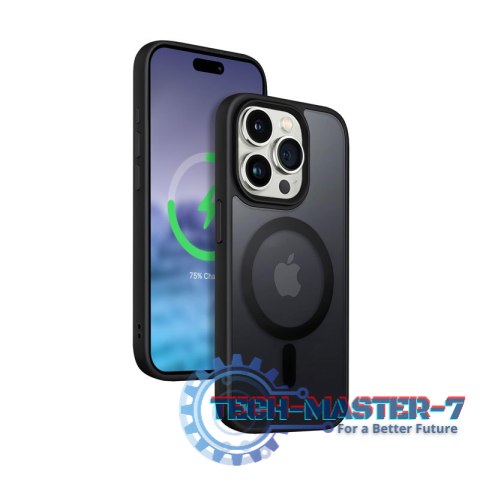 Etui Hybrid Frost MAG Cover iPhone 15 Pro MagSafe Czarne Etui Hybrid Frost MAG Cover iPhone 15 Pro MagSafe Czarne