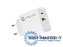 Ładowarka sieciowa Ribera 1x USB-A + 1x USB-C 20W Biała