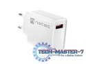 Ładowarka sieciowa Ribera 1x USB-A 18W Biała Ładowarka sieciowa Ribera 1x USB-A 18W Biała