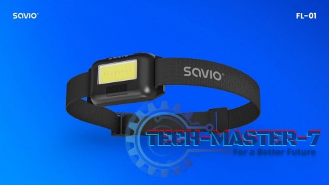 Latarka czołowa LED, COB, 140 lm, zasięg 10m, 4 tryby, FL-01 Latarka czołowa LED, COB, 140 lm, zasięg 10m, 4 tryby, FL-01