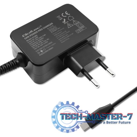Ładowarka GaN Power Pro | 1xUSB-C | 45W | 5-20V | 2.25-3A | Czarna Ładowarka GaN Power Pro | 1xUSB-C | 45W | 5-20V | 2.25-3A | Czarna
