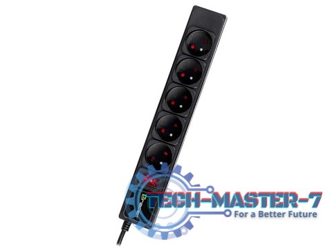 Listwa zasilającaPowerGear 5m Black 5 gniazd Listwa zasilającaPowerGear 5m Black 5 gniazd