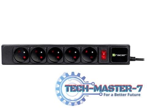 Listwa zasilającaPowerGear 5m Black 5 gniazd Listwa zasilającaPowerGear 5m Black 5 gniazd