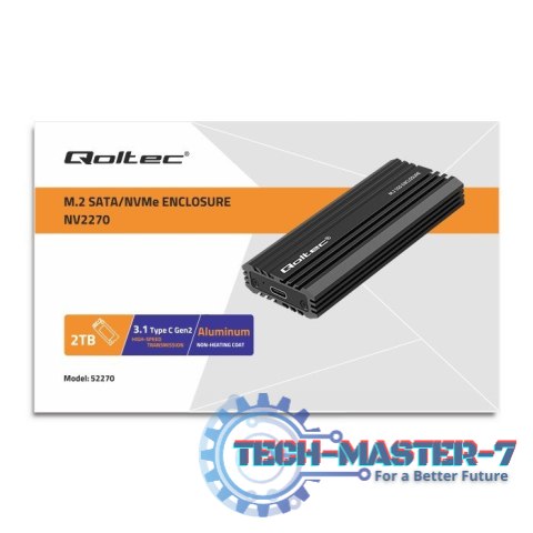 Obudowa | kieszeń NV2270 na dysk M.2 SSD | SATA | NVMe | USB-C | 2TB Obudowa | kieszeń NV2270 na dysk M.2 SSD | SATA | NVMe | USB-C | 2TB
