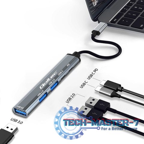 HUB adapter USB-C 3.1 5w1 | USB-C PD | USB-C | 2x USB 2.0 | USB 3.0 HUB adapter USB-C 3.1 5w1 | USB-C PD | USB-C | 2x USB 2.0 | USB 3.0