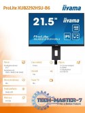 Monitor 21.5 cala XUB2292HSU-B6 IPS,100Hz,FreeSync,PIVOT,0.4ms,HDMI, DP,4xUSB(3.2),2x2W,HAS(150mm)