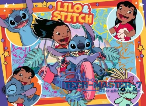 Puzzle 4x100 elementów Disney Stitch Puzzle 4x100 elementów Disney Stitch