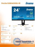 Monitor 23.8 cala ProLite XUB2463HSU-B1 IPS,100HZ,ECO,3ms,SLIM,HDMI,DP,2x USB3.22x2W,HAS(150mm),TCO,EPEAT