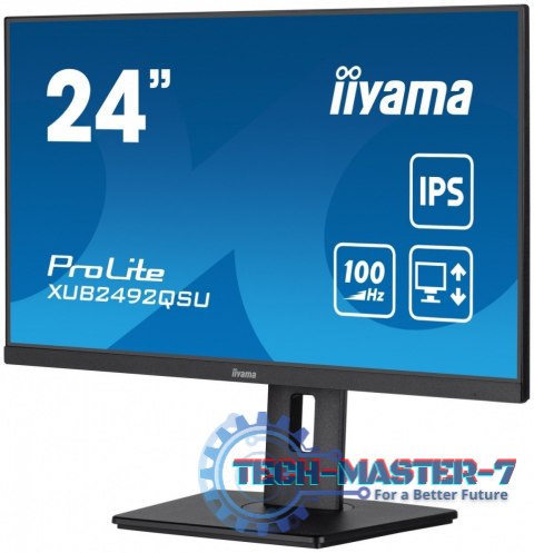 Monitor 23.8 cala ProLite XUB2492QSU-B1 IPS,QHD,USB-C,100Hz,3xUSB(3.2),HDMI,DP 300cd/m2,FreeSync,2x2W,HAS(150mm),PIVOT Monitor 23.8 cala ProLite XUB2492QSU-B1 IPS,QHD,USB-C,100Hz,3xUSB(3.2),HDMI,DP 300cd/m2,FreeSync,2x2W,HAS(150mm),PIVOT