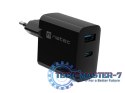 Ładowarka sieciowa Ribera GAN 1X USB-A + 1X USB-C 45W Czarna Ładowarka sieciowa Ribera GAN 1X USB-A + 1X USB-C 45W Czarna