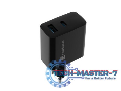 Ładowarka sieciowa Ribera GAN 1X USB-A + 1X USB-C 45W Czarna Ładowarka sieciowa Ribera GAN 1X USB-A + 1X USB-C 45W Czarna