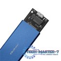 Obudowa | kieszeń na dysk M.2 SSD | SATA | NGFF | USB 3.0 | Superspeed 5Gb/s | 2TB | Niebieska Obudowa | kieszeń na dysk M.2 SSD | SATA | NGFF | USB 3.0 | Superspeed 5Gb/s | 2TB | Niebieska