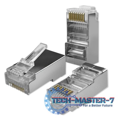Wtyk przelotowy złącze RJ45 | CAT5e | FTP | Pass Through | Pozłacane styki | 100 sztuk Wtyk przelotowy złącze RJ45 | CAT5e | FTP | Pass Through | Pozłacane styki | 100 sztuk