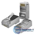Wtyk złącze modularne RJ45 | CAT6 | FTP | Pozłacane styki | 100 sztuk Wtyk złącze modularne RJ45 | CAT6 | FTP | Pozłacane styki | 100 sztuk