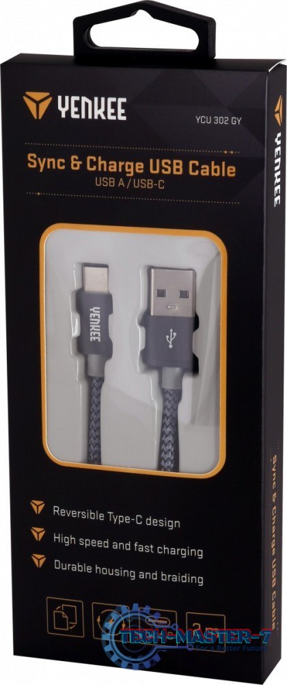 Kabel USB A 2.0 / USB C transfer danych 480Mb/s /3A Kabel USB A 2.0 / USB C transfer danych 480Mb/s /3A