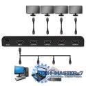 Aktywny rozdzielacz Splitter 4 x HDMI 4K x 2K | 3.4Gb/s Aktywny rozdzielacz Splitter 4 x HDMI 4K x 2K | 3.4Gb/s