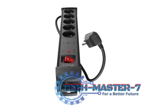 Listwa zasilająca 1,5m 5x230V SP1-05E-0150-BK Listwa zasilająca 1,5m 5x230V SP1-05E-0150-BK