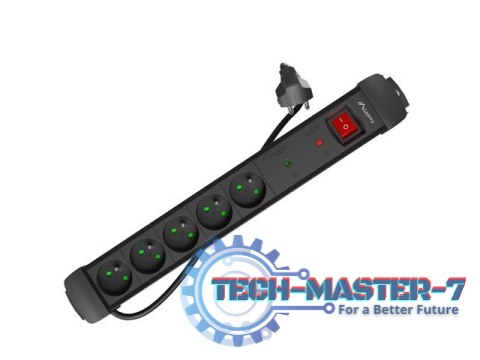 Listwa zasilająca 1,5m 5x230V SP1-05E-0150-BK Listwa zasilająca 1,5m 5x230V SP1-05E-0150-BK