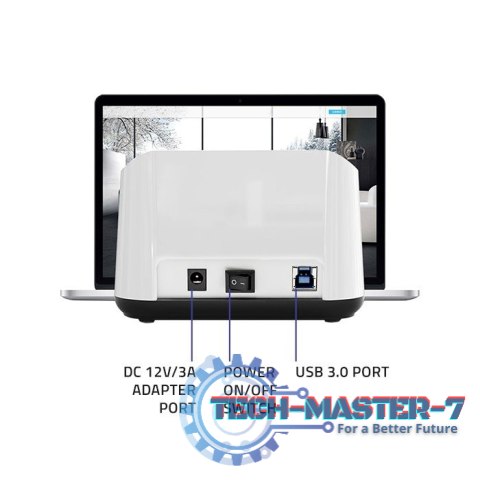 Stacja dokująca do dysków HDD SSD 2.5" 3.5" | SATA III | USB 3.0 | Super speed 5Gb/s | z funkcją klonowania offline Stacja dokująca do dysków HDD SSD 2.5" 3.5" | SATA III | USB 3.0 | Super speed 5Gb/s | z funkcją klonowania offline
